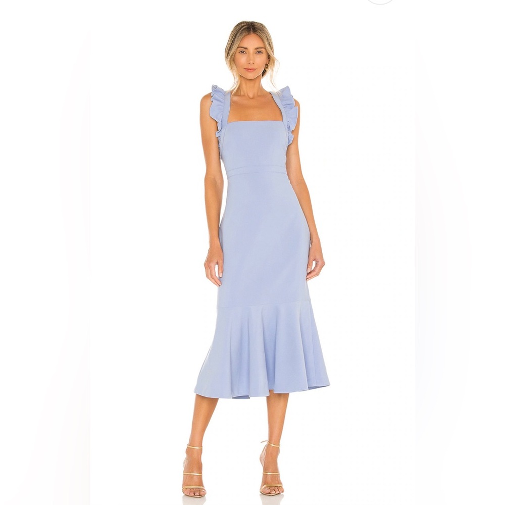 REVOLVE Dusty Blue Midi Dress